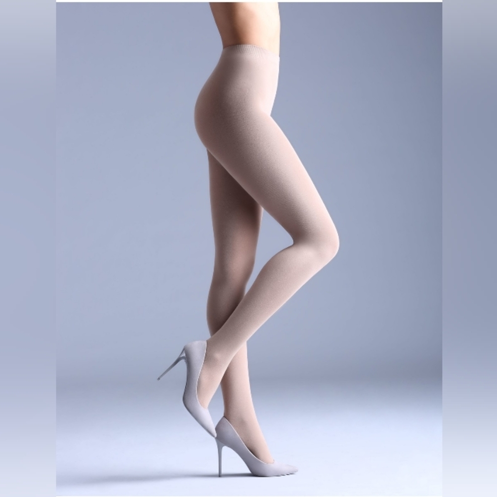 Giulia White Opaque Samba Tights Available in all Sizes